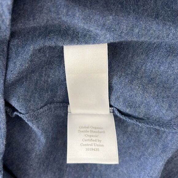 NWT Everlane The Organic Cotton Crew Tee in Heathered Blue Size XXS - Picture 10 of 11